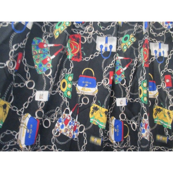 SETRMS Maxi Skirt Pleated Handbag Design Print- Size 44 (Large) - Picture 2 of 5